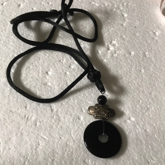 Vintage onyx necklace - Picture 2 of 3